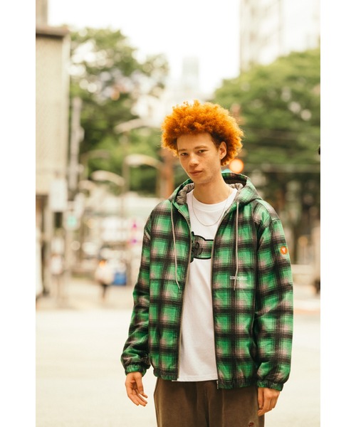 ICECREAM（アイスクリーム）の「EMBROIDERED LOGO BUGGY FLANNEL CHECK JACKET（ブルゾン・メンズ・ブラウン/グリーン・SMALL/MEDIUM/LARGE/X-LARGE）」の7枚目の写真