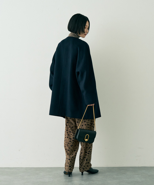 TICCA(ティッカ)の「【TICCA/ティッカ】ノーカラーテントコート(ノーカラーコート・レディース・ネイビー/ブラウン・フリー)」の21枚目の写真