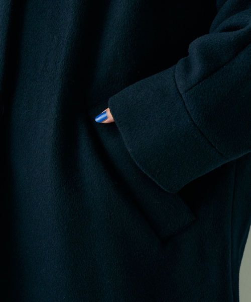 TICCA(ティッカ)の「【TICCA/ティッカ】ノーカラーテントコート(ノーカラーコート・レディース・ネイビー/ブラウン・フリー)」の15枚目の写真