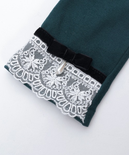 axes femme（アクシーズファム）の「レース使いベロアリボン手袋（手袋・レディース・ワイン/ブラック/グレー/ダークグリーン・FREE）」の22枚目の写真