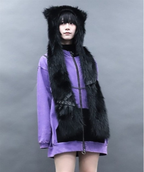 セール】ネコミミファーフードマフラー（マフラー）｜NIBBLE POISON