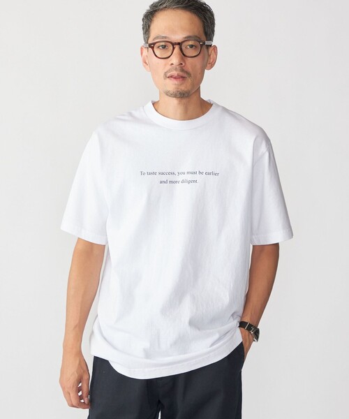 SHIPS（シップス）の「SHIPS×TAKE IVY:『TAKE NVY』メッセージ フォト Tシャツ（Tシャツ/カットソー・メンズ・ブラック/ホワイト系/ホワイト/ライトホワイト・SMALL/MEDIUM/LARGE/X-LARGE）」の4枚目の写真