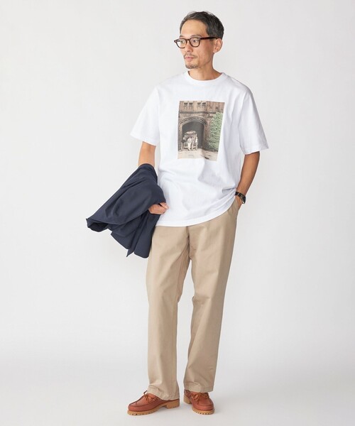 SHIPS（シップス）の「SHIPS×TAKE IVY:『TAKE NVY』メッセージ フォト Tシャツ（Tシャツ/カットソー・メンズ・ブラック/ホワイト系/ホワイト/ライトホワイト・SMALL/MEDIUM/LARGE/X-LARGE）」の5枚目の写真