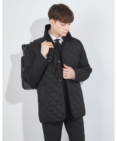 ブラックレザーコート キルティングデザイン キルティングコート（その他アウター）｜SUIT SELECT（スーツセレクト