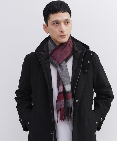 TAKEO KIKUCHI(タケオキクチ)の「【洗えるカシミヤ】 ピュアカシミヤ パネルチェックマフラー(マフラー・メンズ・オレンジ系その他3/ワイン系1/ネイビー系1/ブラック系1・00)」の15枚目の写真