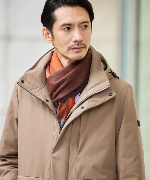 TAKEO KIKUCHI(タケオキクチ)の「【洗えるカシミヤ】 ピュアカシミヤ パネルチェックマフラー(マフラー・メンズ・オレンジ系その他3/ワイン系1/ネイビー系1/ブラック系1・00)」の21枚目の写真