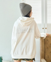 【LTXC】バックラインストーンルーズプルパーカー