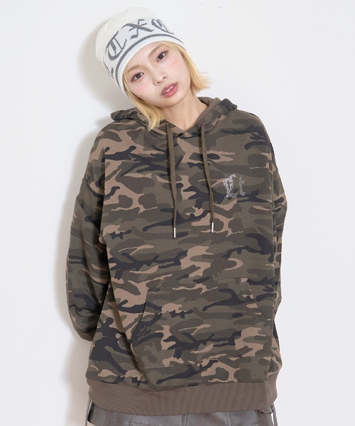 LOVETOXIC（ラブトキシック）の「【LTXC】バックラインストーンルーズプルパーカー（パーカー・キッズ・チャコール/オフホワイト/カラフル・L:160cm/130cm/M:150cm/S:140cm）」の10枚目の写真