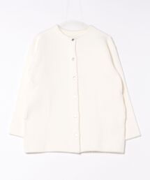 QUEENS COURT（クイーンズコート）の「フェレットタッチWフェイスニットジャケット≪手洗い可能≫（ノーカラージャケット）」