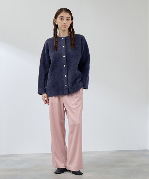 QUEENS COURT(クイーンズコート)の「フェレットタッチWフェイスニットジャケット≪手洗い可能≫(ノーカラージャケット・レディース・ライトグレー/ブラウン/ベージュ/ネイビー/ブラック/オフホワイト・M)」の19枚目の写真