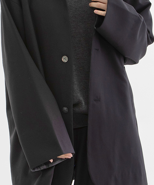 ギャバオーバーサイズゆるジャケット（その他アウター）｜nop de nod