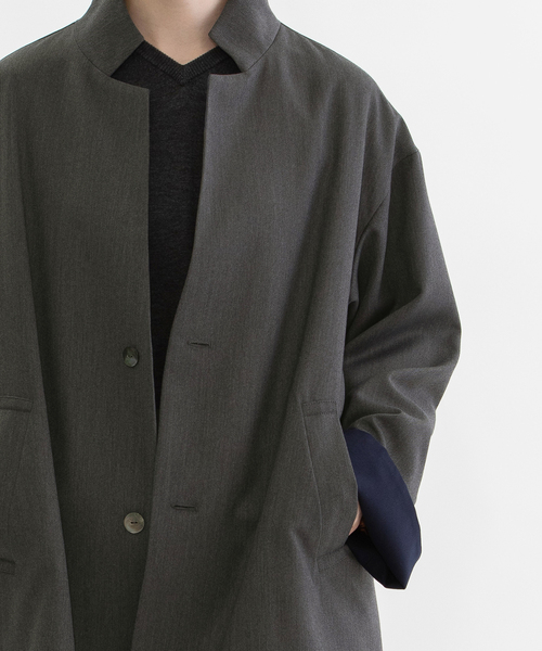 nop de nod ジャケット ブラック ギャバオーバーサイズゆるジャケット（その他アウター）｜nop de nod