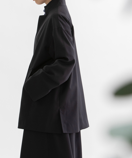 ギャバオーバーサイズゆるジャケット（その他アウター）｜nop de nod