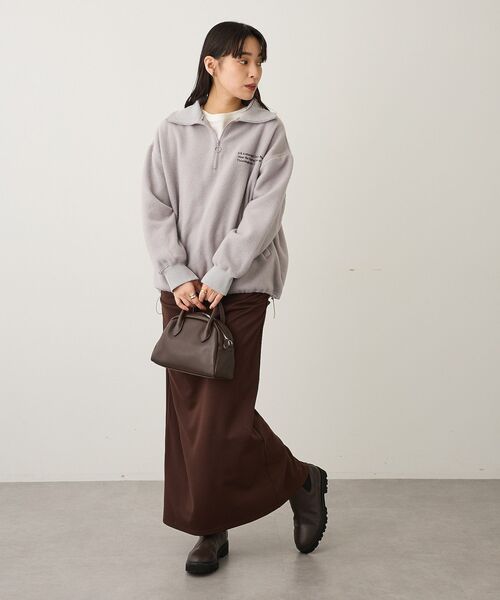 CRAFT STANDARD BOUTIQUE（クラフトスタンダードブティック）の「ドレープデザインIラインスカート（スカート・レディース・ブラック/ブラウン・FREE）」の13枚目の写真