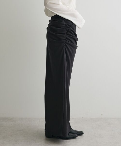 CRAFT STANDARD BOUTIQUE（クラフトスタンダードブティック）の「ドレープデザインIラインスカート（スカート・レディース・ブラック/ブラウン・FREE）」の19枚目の写真