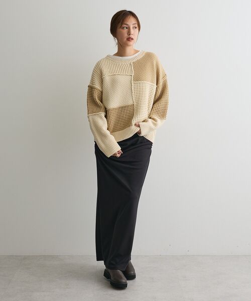 CRAFT STANDARD BOUTIQUE（クラフトスタンダードブティック）の「ドレープデザインIラインスカート（スカート・レディース・ブラック/ブラウン・FREE）」の21枚目の写真