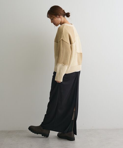 CRAFT STANDARD BOUTIQUE（クラフトスタンダードブティック）の「ドレープデザインIラインスカート（スカート・レディース・ブラック/ブラウン・FREE）」の22枚目の写真