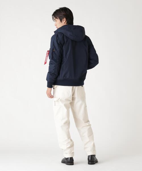 Alpha Industries(アルファインダストリーズ)の「Alpha Industries/アルファ インダストリーズ/HOODED RIB FLIGHT JACKET/フード リブ フライトジャケット(ブルゾン・メンズ・ネイビー/その他2/ブラック・L/M/XL/2XL)」の12枚目の写真