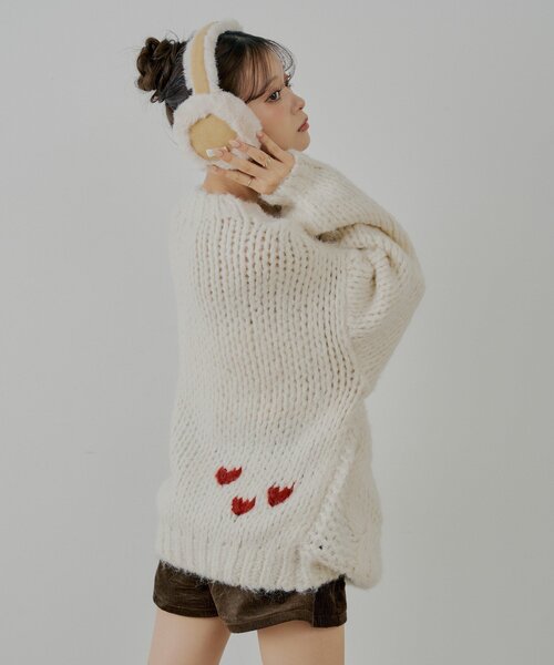 Chico（チコ）の「ビッグケーブルルーズミニワンピース（ワンピース・レディース・アイボリー/ブルー/ブラウン・FREE）」の8枚目の写真