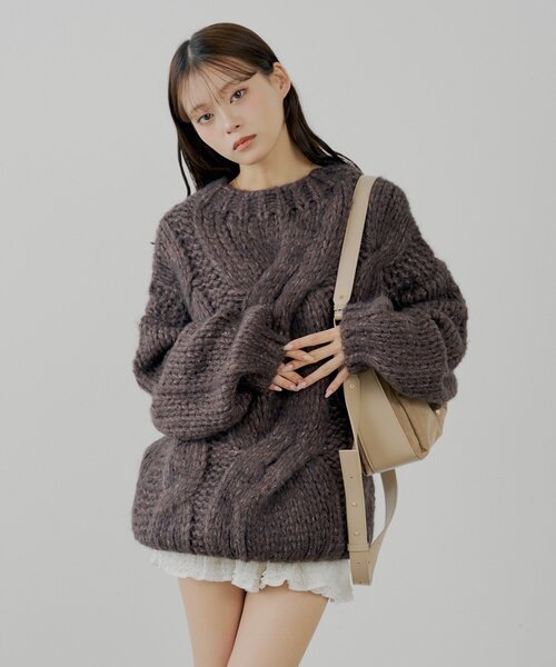 ビッグケーブルルーズミニワンピース（ワンピース）｜Chico（チコ）の