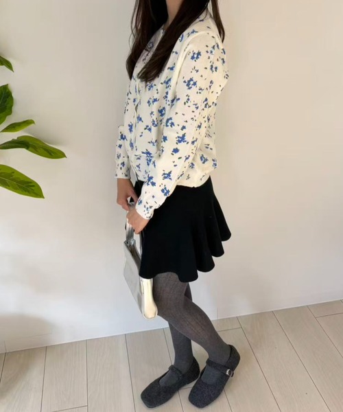 mebole(メボレ)の「クルーネックフラワーカーディガン(カーディガン/ボレロ・レディース・ホワイト/ブラック/グレー・FREE)」の22枚目の写真