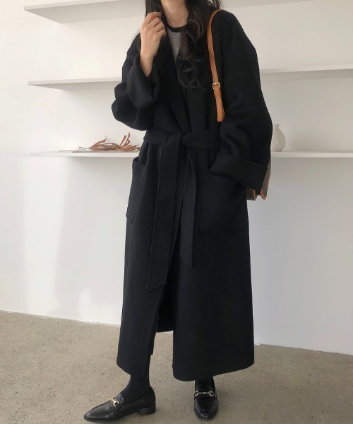 FAVORITO（ファヴォリート）の「アレンジカラーロングトレンチコート（トレンチコート・レディース・キャメル/ブラック・F）」の14枚目の写真