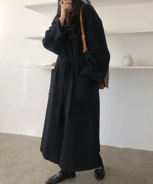 FAVORITO（ファヴォリート）の「アレンジカラーロングトレンチコート（トレンチコート・レディース・キャメル/ブラック・F）」の19枚目の写真