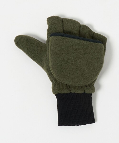 DENTS（デンツ）の「＜DENTS＞フリース グローブ（手袋・メンズ・ブラック/オリーブ・FREE）」の4枚目の写真