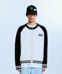 ARCHIVE BOLD（アーカイブボールド）の「939 RAGLAN KNIT ZIP-UP (BLACK)（ニット/セーター）」