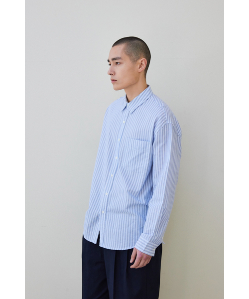 BER DE NOIR(ベールドノワール)の「マイルドストライプシャツ(スカイブルー)(シャツ/ブラウス・メンズ・その他・MEDIUM/LARGE)」の1枚目の写真