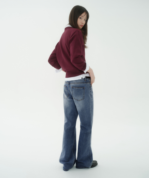 MUSINSA STANDARD WOMAN（ムシンサスタンダードウーマン）の「ウィメンズブーツカットデニムパンツ[ミディアムインディゴ]（デニムパンツ・レディース・その他・27/28/29/30/24/25/26）」の3枚目の写真