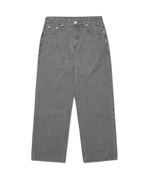 NOMANUAL(NOMANUAL)の「STRAIGHT WIDE DENIM PANTS - GRAY(デニムパンツ・レディース・その他・SMALL/MEDIUM/LARGE/X-LARGE)」の1枚目の写真