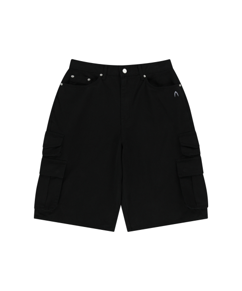 AAKAM(アーカム)の「コットンバミューダカーゴパンツ(ブラック)(その他パンツ・レディース・その他・1/2)」の2枚目の写真
