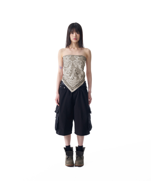 AAKAM(アーカム)の「コットンバミューダカーゴパンツ(ブラック)(その他パンツ・レディース・その他・1/2)」の6枚目の写真