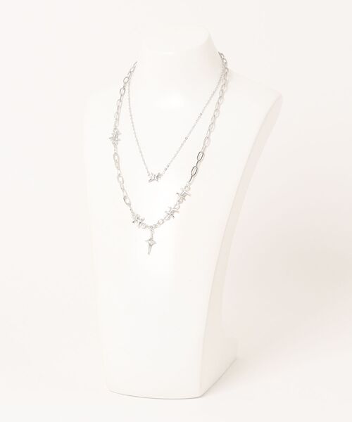 UP START(アップスタート)の「シルバースター2重ネックレス(RO)(ネックレス・レディース・シルバー・FREE)」の7枚目の写真