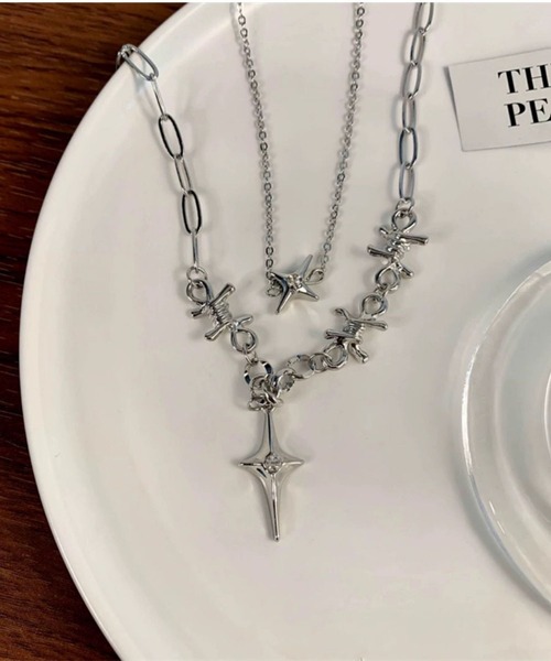 UP START(アップスタート)の「シルバースター2重ネックレス(RO)(ネックレス・レディース・シルバー・FREE)」の5枚目の写真