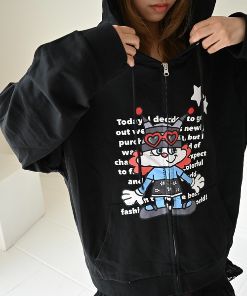 グラフィック BIGシルエット パーカー / Oversized Graphic Hoodie