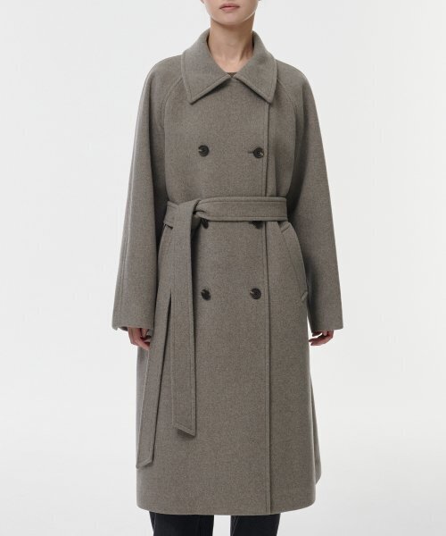 MUSINSA STANDARD WOMAN（ムシンサスタンダードウーマン）の「ウィメンズカシミヤブレンドトレンチコート[トープ]（チェスターコート・レディース・その他・SMALL/MEDIUM/LARGE/X-SMALL）」の3枚目の写真