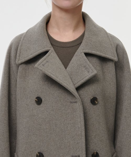 MUSINSA STANDARD WOMAN（ムシンサスタンダードウーマン）の「ウィメンズカシミヤブレンドトレンチコート[トープ]（チェスターコート・レディース・その他・SMALL/MEDIUM/LARGE/X-SMALL）」の6枚目の写真