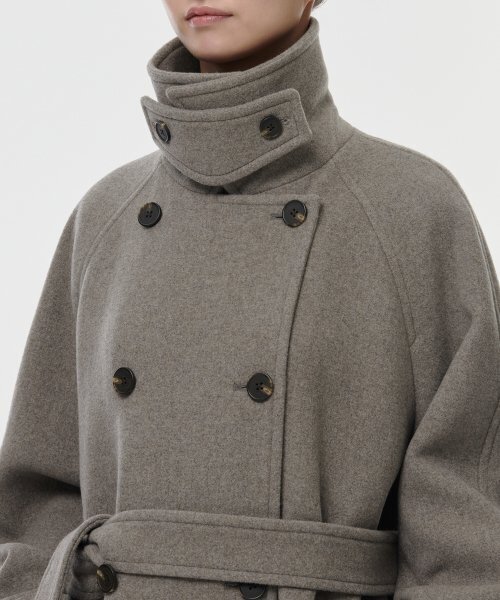 MUSINSA STANDARD WOMAN（ムシンサスタンダードウーマン）の「ウィメンズカシミヤブレンドトレンチコート[トープ]（チェスターコート・レディース・その他・SMALL/MEDIUM/LARGE/X-SMALL）」の8枚目の写真