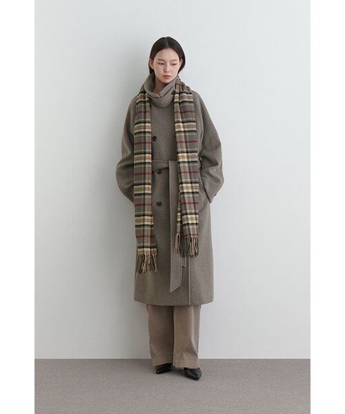 MUSINSA STANDARD WOMAN（ムシンサスタンダードウーマン）の「ウィメンズカシミヤブレンドトレンチコート[トープ]（チェスターコート・レディース・その他・SMALL/MEDIUM/LARGE/X-SMALL）」の15枚目の写真