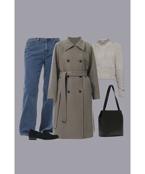 MUSINSA STANDARD WOMAN（ムシンサスタンダードウーマン）の「ウィメンズカシミヤブレンドトレンチコート[トープ]（チェスターコート・レディース・その他・SMALL/MEDIUM/LARGE/X-SMALL）」の18枚目の写真