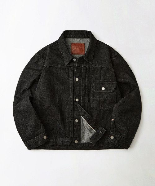 OUTSTANDING(アウトスタンディング)の「SELVEDGE DENIM 1ST JACKET_BLACK(デニムジャケット・メンズ・その他・SMALL/MEDIUM/LARGE/X-LARGE/X-SMALL)」の1枚目の写真