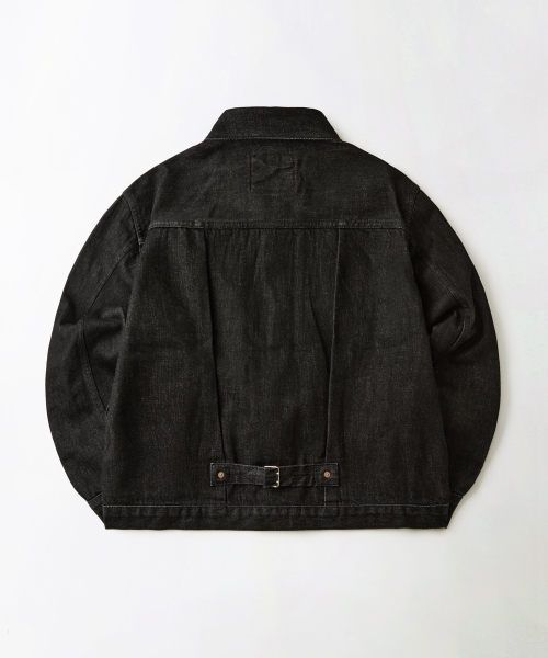 OUTSTANDING(アウトスタンディング)の「SELVEDGE DENIM 1ST JACKET_BLACK(デニムジャケット・メンズ・その他・SMALL/MEDIUM/LARGE/X-LARGE/X-SMALL)」の2枚目の写真