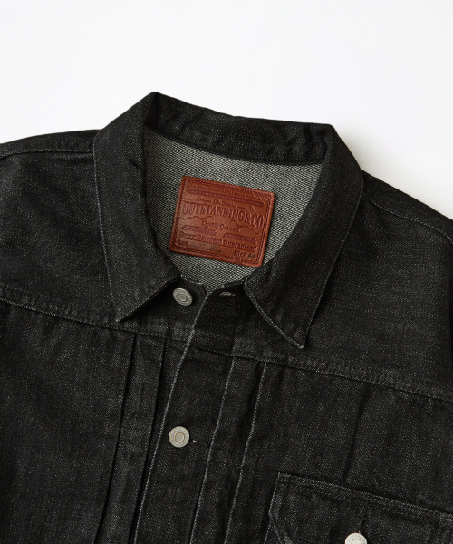 OUTSTANDING(アウトスタンディング)の「SELVEDGE DENIM 1ST JACKET_BLACK(デニムジャケット・メンズ・その他・SMALL/MEDIUM/LARGE/X-LARGE/X-SMALL)」の3枚目の写真