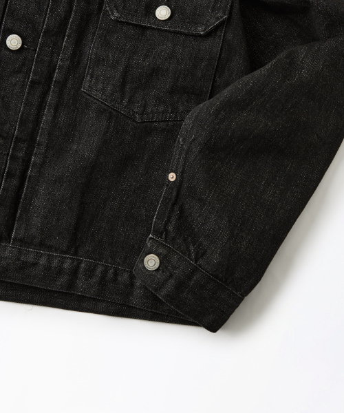 OUTSTANDING(アウトスタンディング)の「SELVEDGE DENIM 1ST JACKET_BLACK(デニムジャケット・メンズ・その他・SMALL/MEDIUM/LARGE/X-LARGE/X-SMALL)」の6枚目の写真