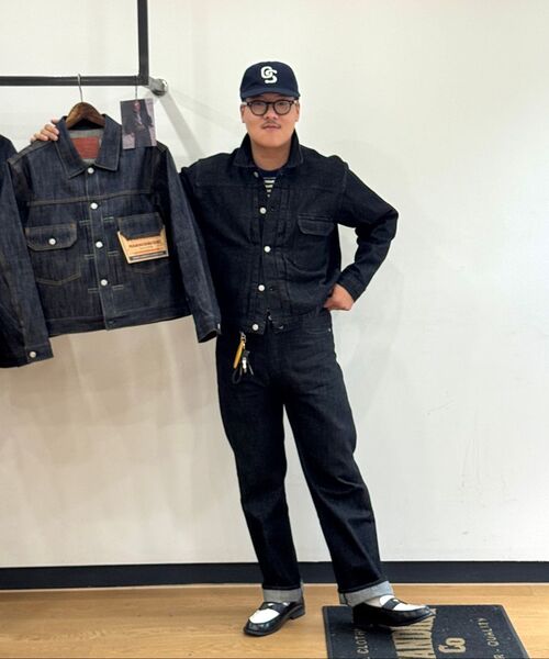 OUTSTANDING(アウトスタンディング)の「SELVEDGE DENIM 1ST JACKET_BLACK(デニムジャケット・メンズ・その他・SMALL/MEDIUM/LARGE/X-LARGE/X-SMALL)」の14枚目の写真