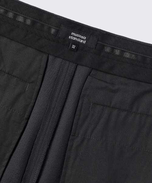 MUSINSA STANDARD（ムシンサスタンダード）の「クールタッチヒドゥンバンディングハーフスラックス[グレー]（スラックス・メンズ・その他・26/27/28/29/36/34/32/30/31/33/40/38/42）」の5枚目の写真