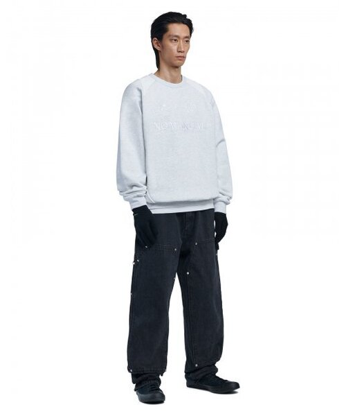 NOMANUAL（NOMANUAL）の「EMBLEM SWEATSHIRT - WHITE MELANGE（スウェット・レディース・その他・SMALL/MEDIUM/LARGE/X-LARGE）」の8枚目の写真