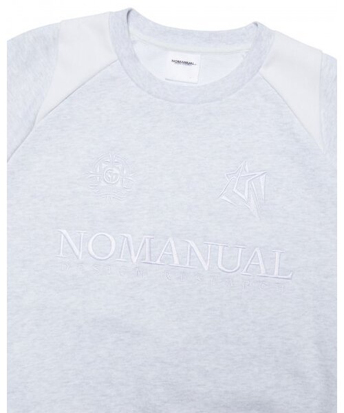 NOMANUAL（NOMANUAL）の「EMBLEM SWEATSHIRT - WHITE MELANGE（スウェット・レディース・その他・SMALL/MEDIUM/LARGE/X-LARGE）」の4枚目の写真